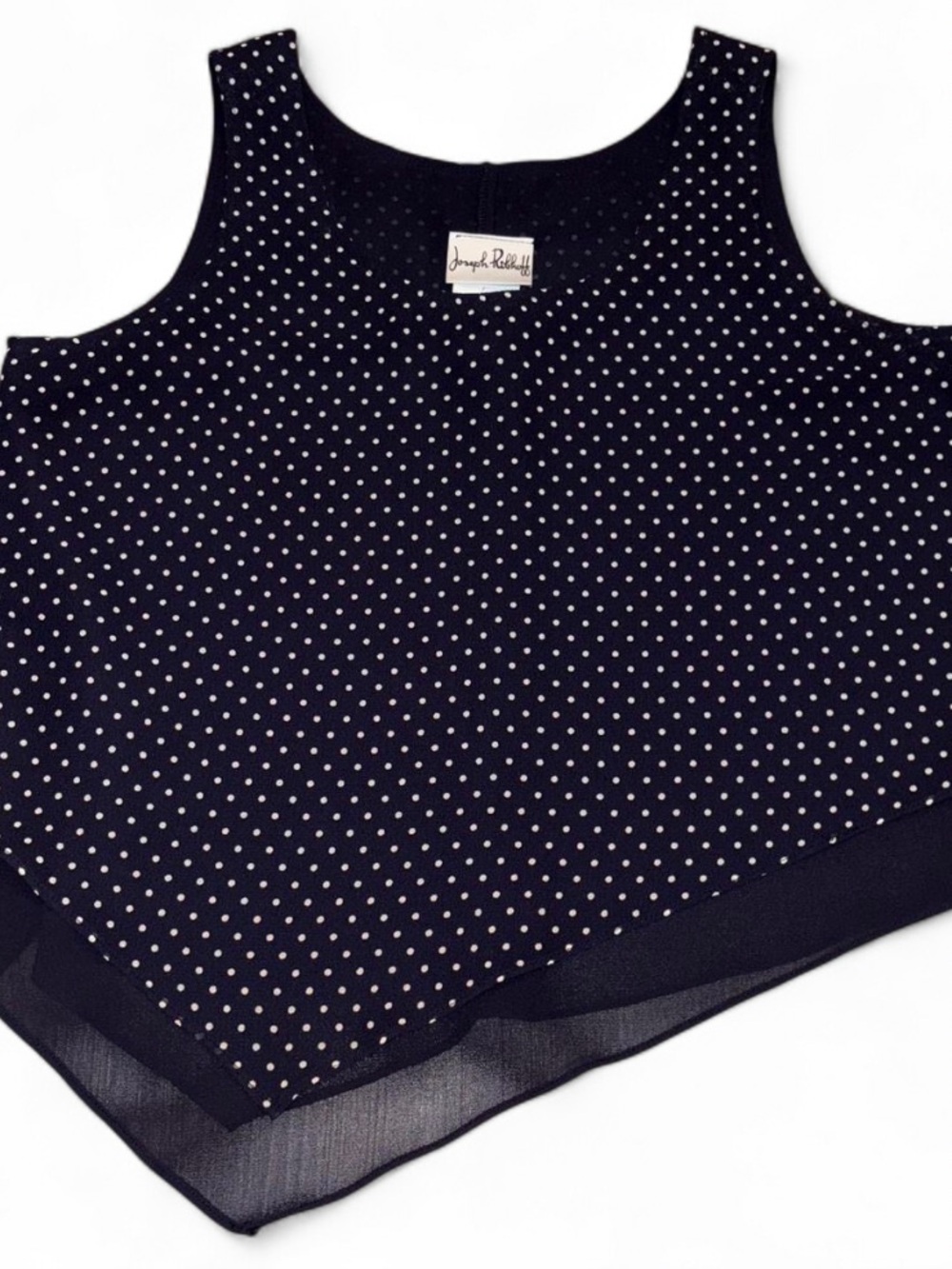 Joseph Ribkoff Black Polka Dot Sleeveless Top
